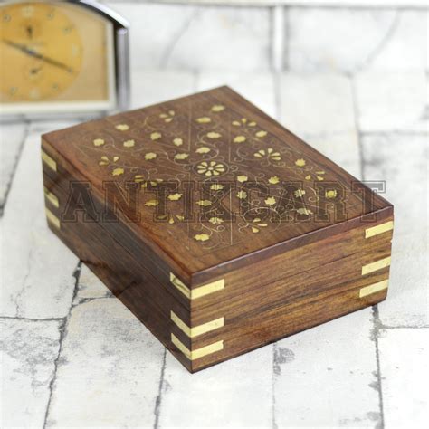 carved wooden metal inlay box|inlaid wooden box for sale.